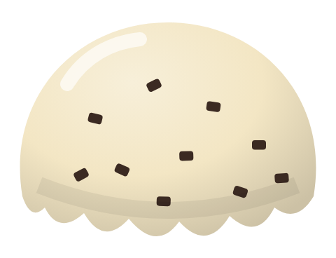 A scoop of Vanilla Bean Chip