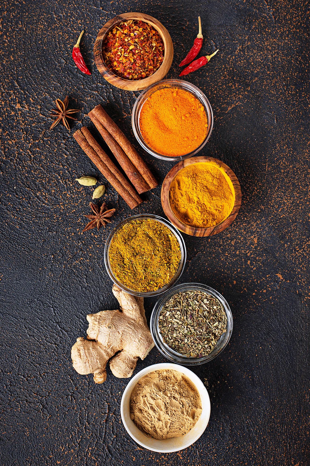 Slow cooked curry in a copper pot