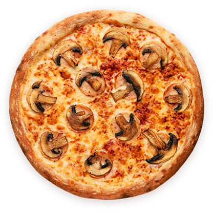 Funghi pizza from above