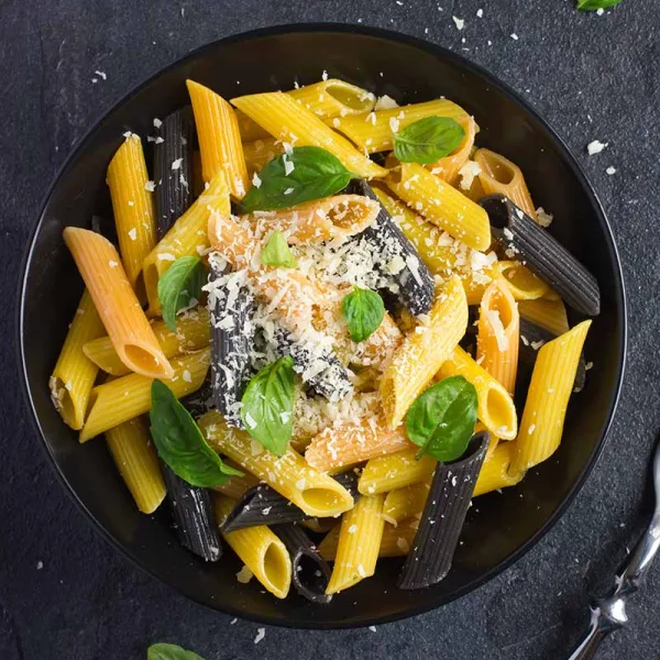 Squid Ink and Parmesan Penne