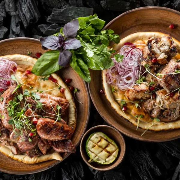 Char-Grilled Meze Flatbreads