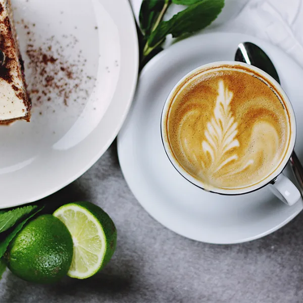 Cappuccino with Blueberry Tiramisu